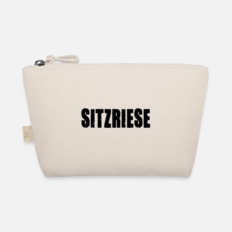 Sitzriese lustiges Motto - Statement Spruch Bio-Täschchen