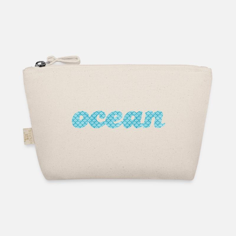 Ocean Ocean Fish Scales Sea Pattern Maritime Aqua Trousse biologique