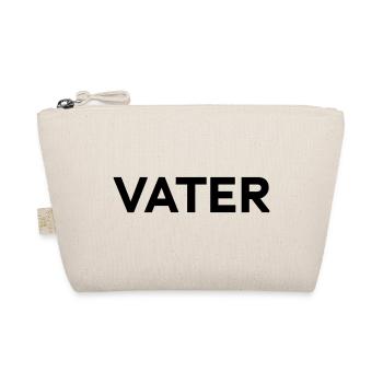Vater Typografie Design VATER-MUTTER-KIND Geburt - Bio-Täschchen - Natur - Vorne