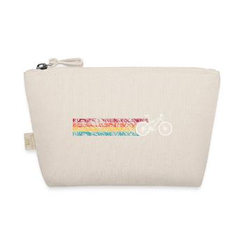 LGBT Pride Rainbow Bicycle Design - Organic Pouch - nature - Front