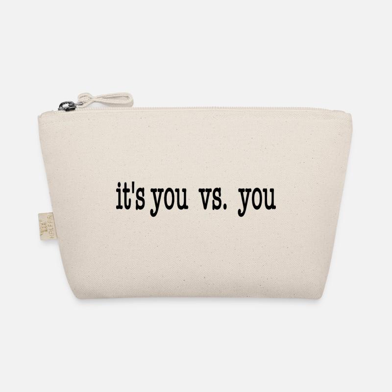 it's you vs. you - black Organic Pouch