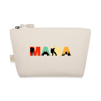 Mama Camping Retro Sunset Hiking Silhouette - Bio-Täschchen - Natur - Vorne