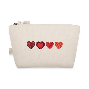 Love mignon - Saint-Valentin ; Collection Heart Rouge - Trousse biologique - nature - Devant