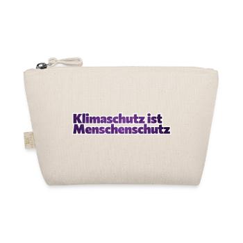 Klimaschutz ist Menschenschutz - Bio-Täschchen - Natur - Vorne