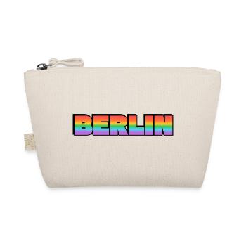 Berlin Rainbow Gradient Text LGBT - Organic Pouch - nature - Front