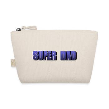 Schriftzug Super Dad für den besten Vater - Bio-Täschchen - Natur - Vorne