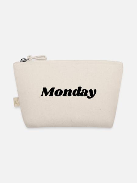 Monday – Minimalistisches Typografie‑Design - Bio-Täschchen - Natur