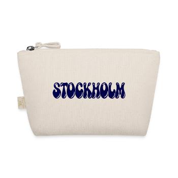 Stockholm Blue Bubble Retro-Typografie - Bio-Täschchen - Natur - Vorne