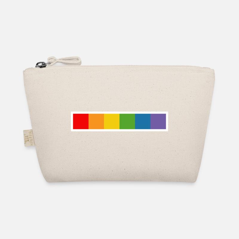 LGBT CSD Shirt rainbow weiss Bio-Täschchen