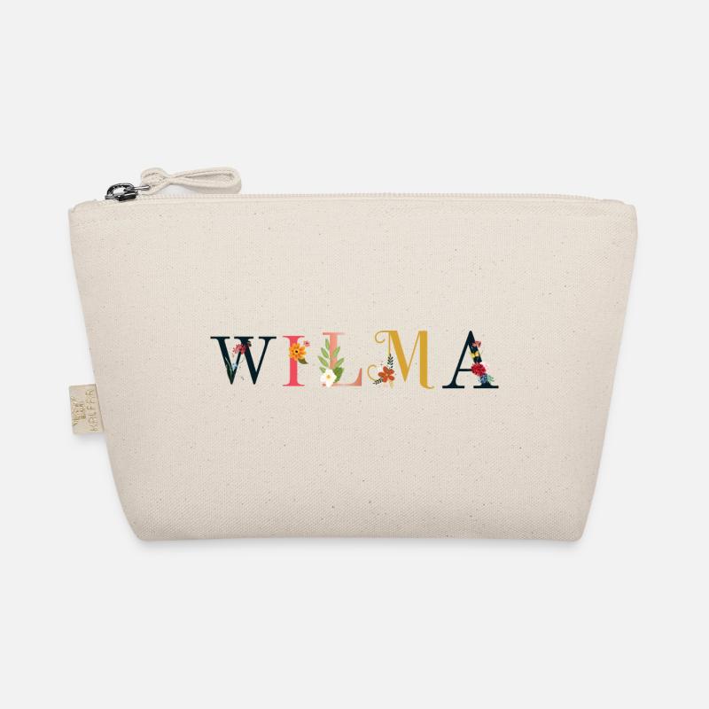 Le nom WILMA est décoré de fleurs Trousse biologique