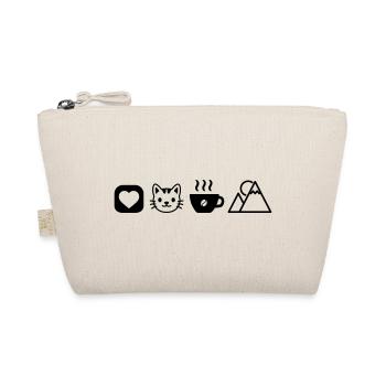 Simple Hobby Icons Cats Coffee Mountains Love - Organic Pouch - nature - Front