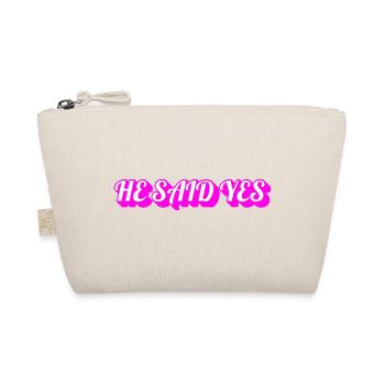 He Said Yes – Gay Groom Bachelor Party & Engagemen - Organic Pouch - nature - Front