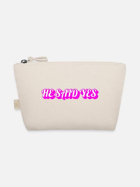 He Said Yes – Gay Groom Bachelor Party & Engagemen - Bio-Täschchen - Natur - Vorne