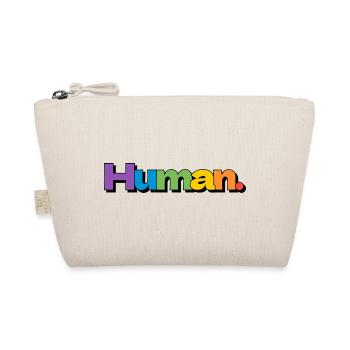 Colorful Human Rainbow Pride Typography - Organic Pouch - nature - Front