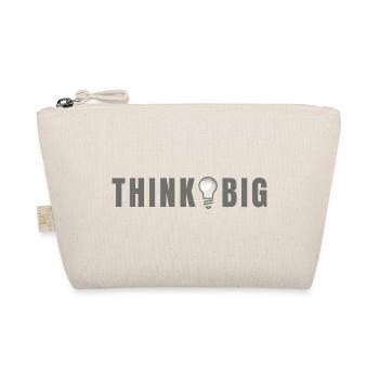 Think big - Glühbirne Motiv & Schriftzug - Bio-Täschchen - Natur - Vorne