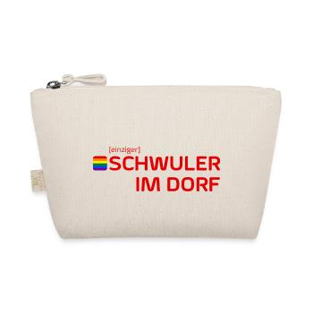 [einziger] SCHWULER IM DORF - Bio-Täschchen - Natur - Vorne