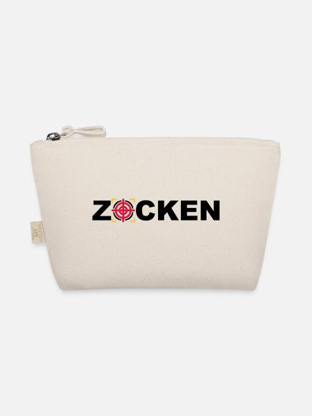 zocken online PC gaming Konsole %zocker #zocken - Bio-Täschchen - Natur - Vorne