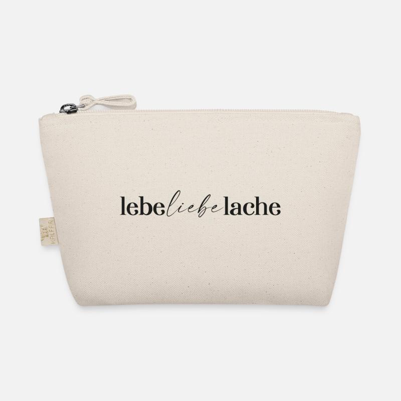 lebe liebe lache - Bio-Täschchen - Natur