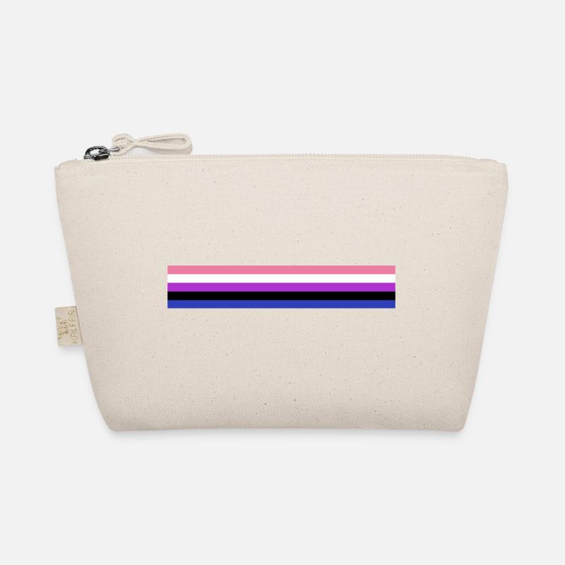 Genderfluid Flagge - Bio-Täschchen - Natur
