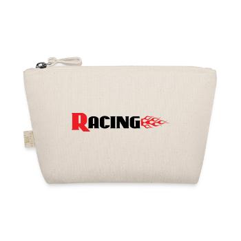 Racing Graphic With Flames - Car Auto Bike Decals - Organic Pouch - nature - Front
