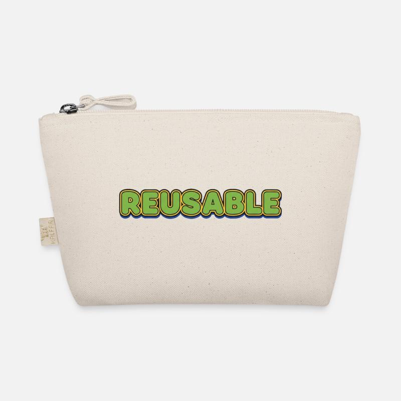 Reusable Bubble Lettering Organic Pouch