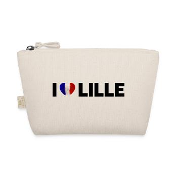 I love Lille Frankreich - Bio-Täschchen - Natur - Vorne