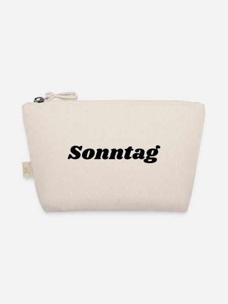 Sonntag Schriftzug - Bio-Täschchen - Natur