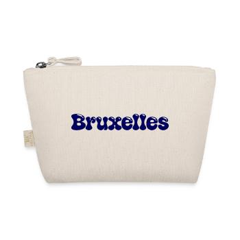 Brussels Retro Groovy Navy Blue - Bio-Täschchen - Natur - Vorne