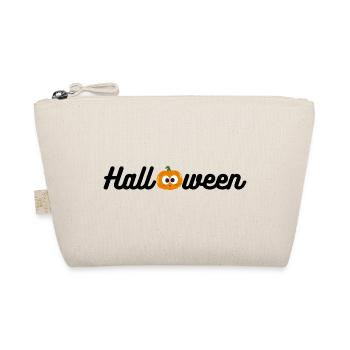 Halloween Print, Halloween Shirt, Kürbis Shirt - Bio-Täschchen - Natur - Vorne