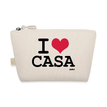 j'aime Casablanca - couleurs personnalisables - Trousse biologique - nature - Devant