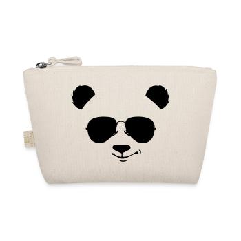 cooler Panda mit Sonnenbrille - Bio-Täschchen - Natur - Vorne