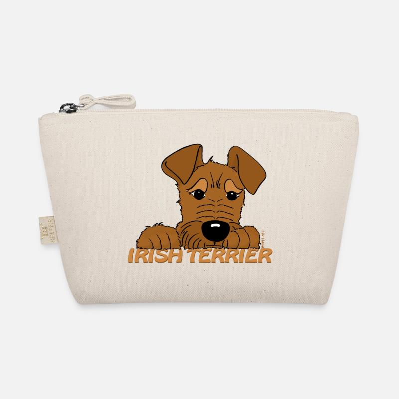 Irish Terrier Kopf - Bio-Täschchen - Natur