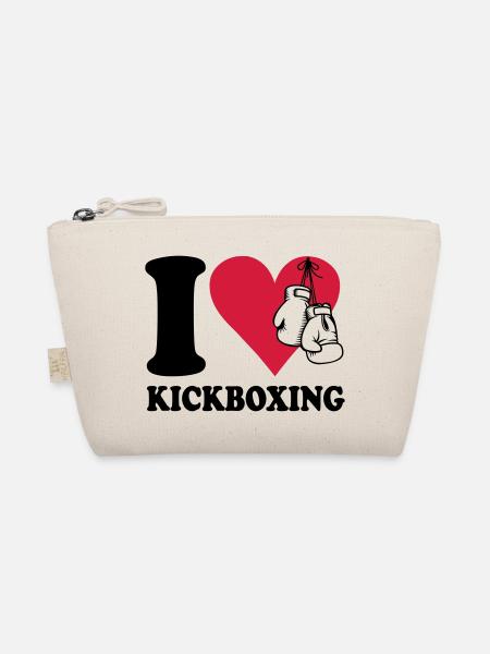 I love kickboxing - Bio-Täschchen - Natur - Vorne
