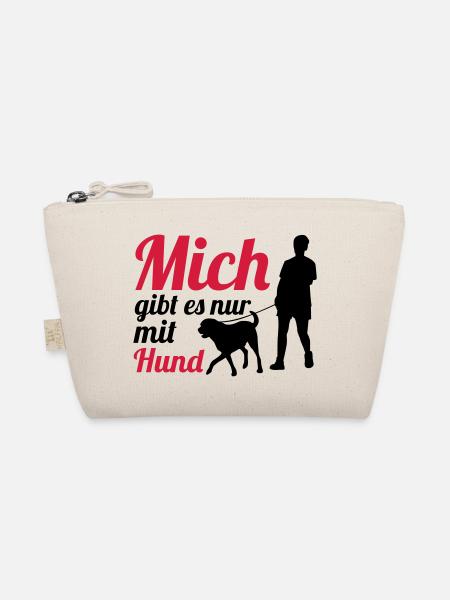 Mich Gibt Es Nur Mit Hund - Bio-Täschchen - Natur - Vorne