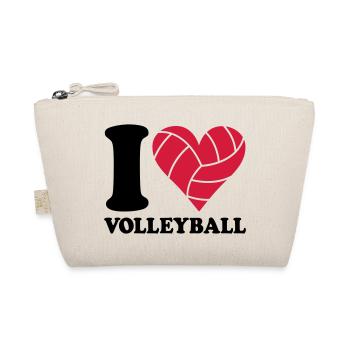 I love Volleyball - Bio-Täschchen - Natur - Vorne