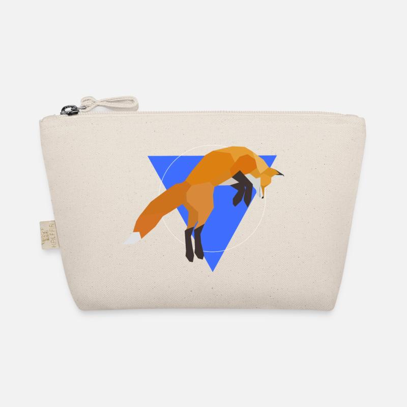 Geometric Fox Jumping - Bio-Täschchen - Natur