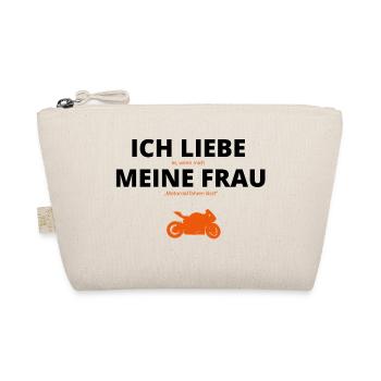 Liebe meine Frau motorrad bike - Bio-Täschchen - Natur - Vorne