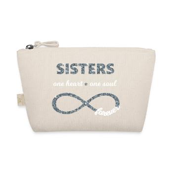 Sisters one heart one soul, Infinity Glitzer 8 BFF - Bio-Täschchen - Natur - Vorne