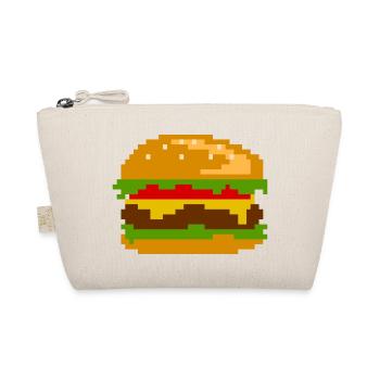 Pixel Burger - Nerd Fastfood Design - Bio-Täschchen - Natur - Vorne