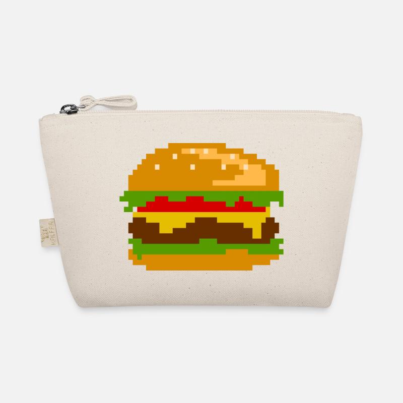 Pixel Burger - Nerd Fastfood Design Bio-Täschchen