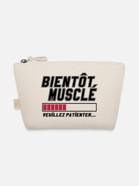 Bientôt musclé veuillez patienter,message,muscu - Trousse biologique - nature - Devant