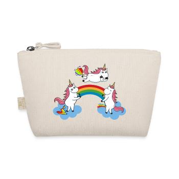 Pinkelndes Kotzendes Furzendes Einhorn - Bio-Täschchen - Natur - Vorne