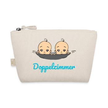 Doppelzimmer Baby Zwillinge Schwangerschaft - Bio-Täschchen - Natur - Vorne
