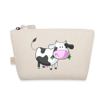 Nosy cartoon cow - Organic Pouch - nature - Front