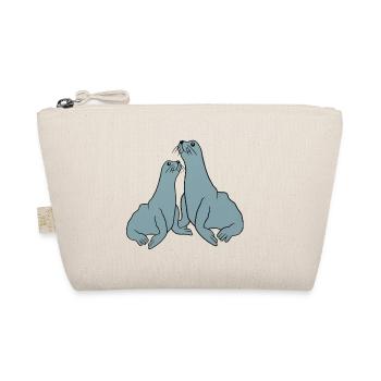 Playful seal illustration - Organic Pouch - nature - Front