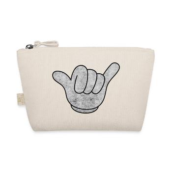 Shaka sign hand motocross downhill surfing wave - Organic Pouch - nature - Front