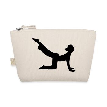 yoga_woman_silhouette_7 - Bio-Täschchen - Natur - Vorne