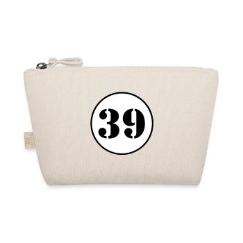 NUMBER 39 thirty nine birthday gift - Organic Pouch - nature - Front