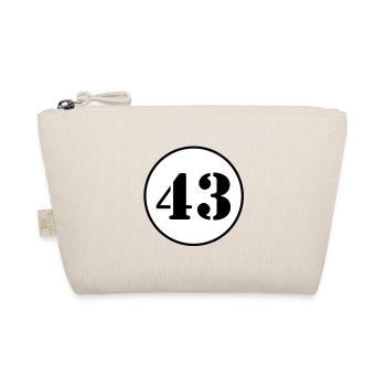 NUMBER 43 forty three birthday gift - Organic Pouch - nature - Front
