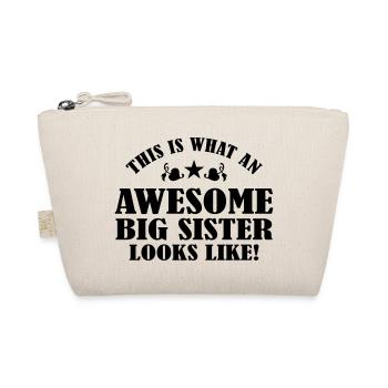 Awesome Big Sister Looks Like - Organic Pouch - nature - Front